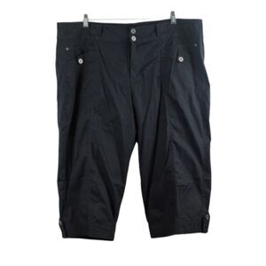 Style & Co Black Women's Cropped Casual Pants Pockets 20W 058